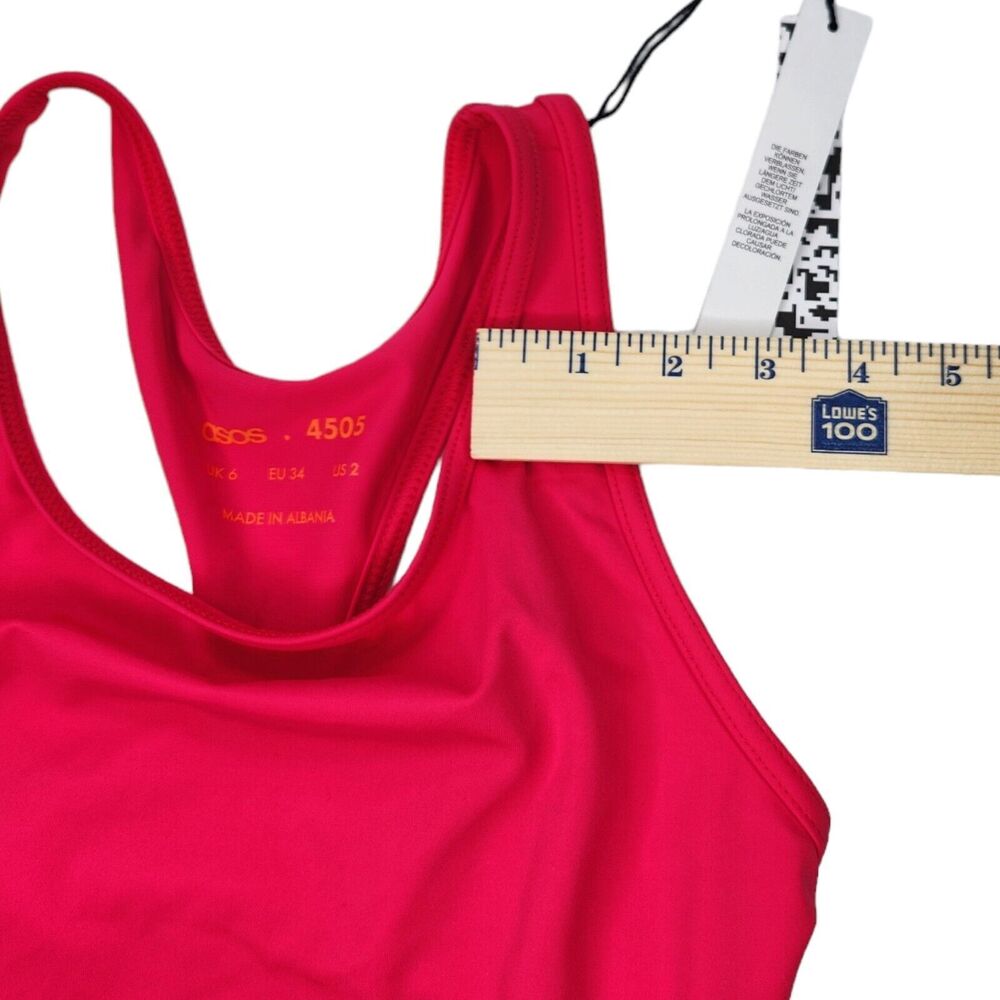 ASOS 4505 Swimsuit Size 2 (US) One Piece Racerback Open Back Size UK 6 NWT - Picture 7 of 14